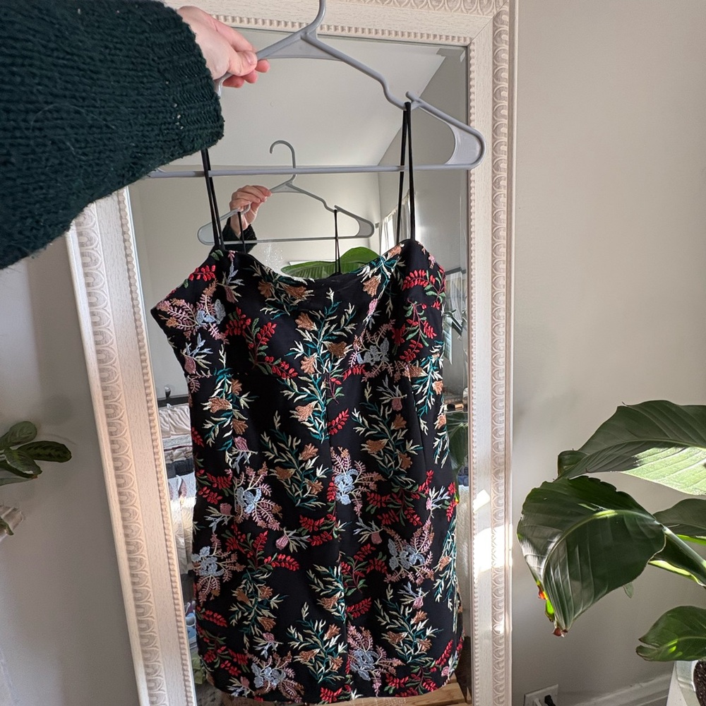 Urban Outfitters Black Floral Mini Dress